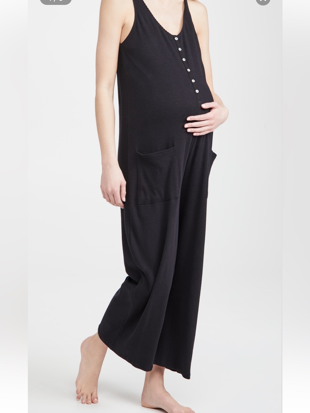 HATCH Maternity 24/7 Feeding One Piece Black Pointelle Sleeveless Jumper Sz 1